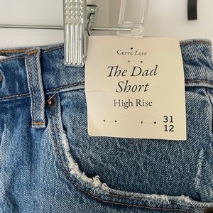 A&F CURVE LOVE HIGH RISE DAD SHORT NWT